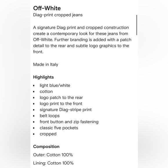 OFF WHITE JEANS - Picture 13 of 13